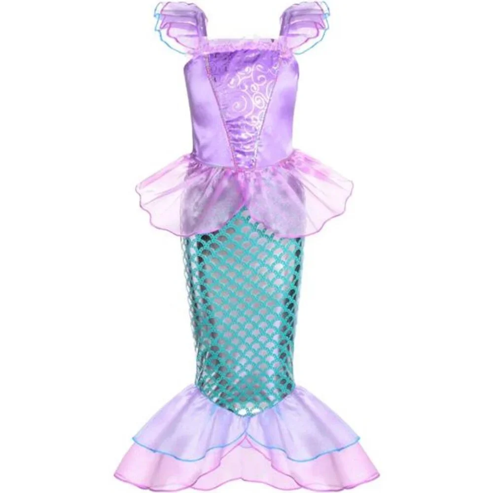 Little Girls Mermaid Princess Costume for Girls Dress Up Party with‎